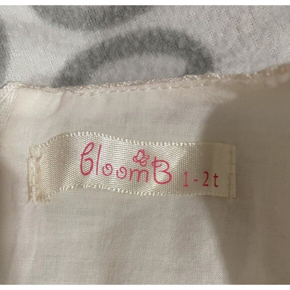 Bloom B Shirt Dress Girls Toddler 1- 2T Casual Formal Event White Sleeveless - Picture 7 of 8